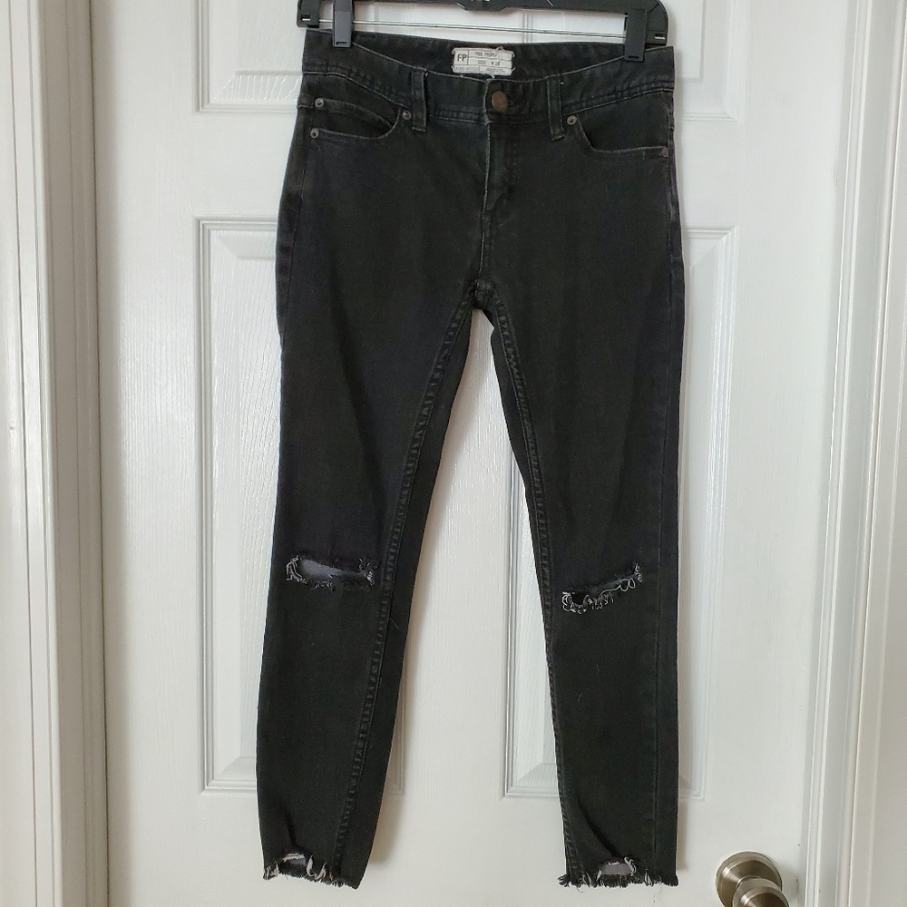 Free People raw hem distressed jeans